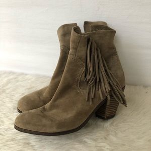 Sam Edelman Fringe Booties (Suede)